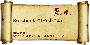 Reichert Alfréda névjegykártya